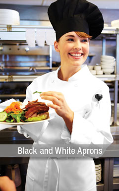 Black and White Aprons