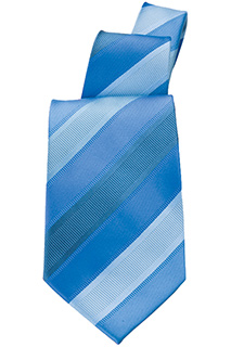 Blue Six Striped Tie - side view
