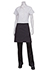 Wide Half Bistro Apron with Contrasting Ties - side view