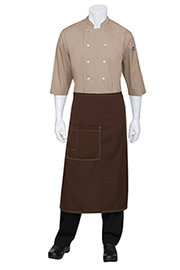 Soho Wide Bistro Apron: Chocolate