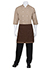 Soho Contrast Half Bistro Apron: Chocolate/Cub - side view