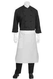 Tapered Chef Apron: White