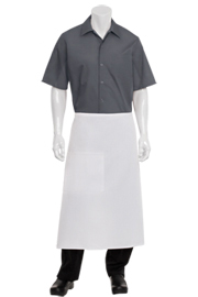 Cord Bistro Apron: White