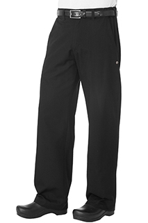 Professional Series Chef Pants: Black - side view