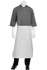 Tapered Apron: White - side view