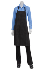 White Pin Striped Bib Aprons