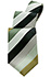 Olive Six Striped Tie - side view