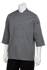 Three Quarter Sleeve Chef Coat: Gray - back view