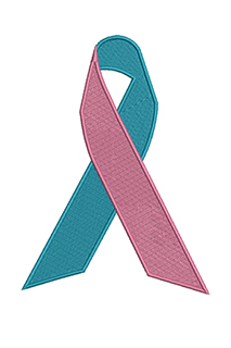 Breast Cancer Awareness Embroidery Ribbons - side view